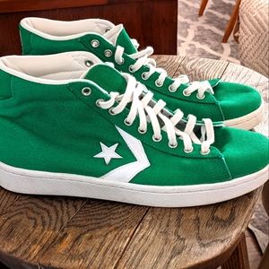 Green Converse All-Star High-top.   Men's Size 10